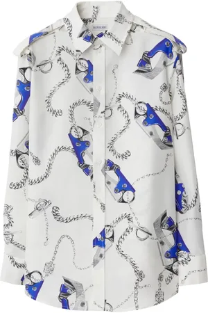Burberry Zijden blouse met print