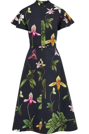 Oscar de la Renta Orchid katoenen