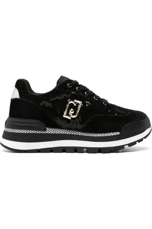 Liu Jo Fluwelen sneakers met logoplakkaat