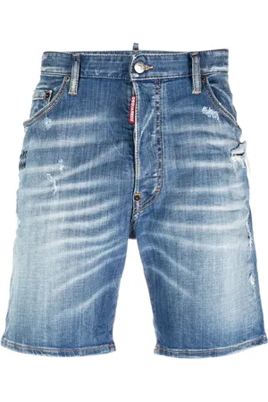 Dsquared2 Gerafelde denim shorts