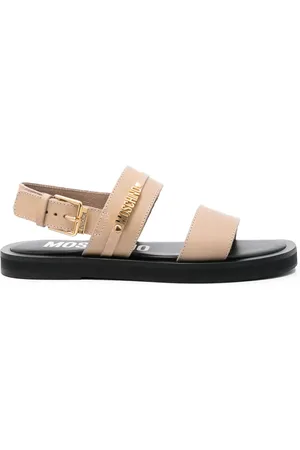 Moschino Leren sandalen met logo