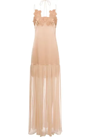 Alberta Ferretti Avondjurk met afwerking van kant
