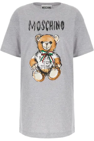 Moschino Katoenen jurk met teddybeer detail
