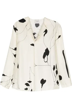 ALYSI Blouse met bladerprint