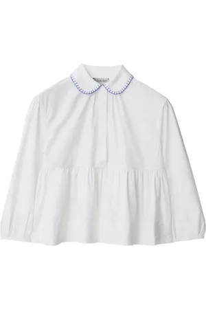 Burberry Peplum blouse met contrasterende stiksels