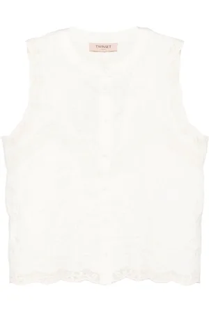 Twin-Set Shirt met geborduurde bloemen