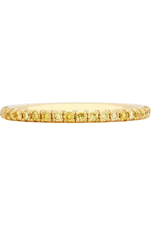 De Beers 18kt geelgouden Aura Eternity ring met diamant