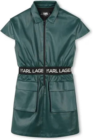 Karl Lagerfeld Jurk met geborduurd logo en kapmouwen