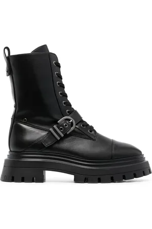 Stuart Weitzman Maverick Bedford Moto leren laarzen