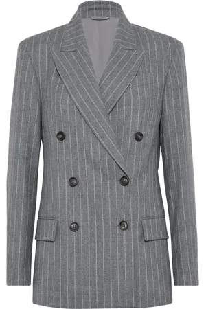 Brunello Cucinelli Blazer met krijtstreep