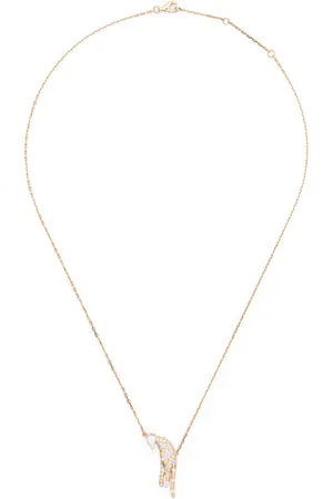 YVONNE LÉON 18kt geelgouden Feline halsketting met diamant