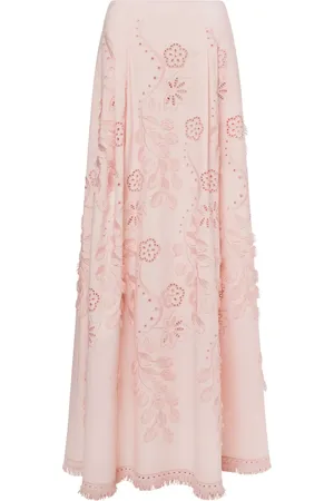 Alberta Ferretti Rok met geborduurde bloemen