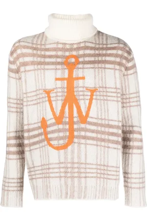 J.W.Anderson Geruite trui met anker jacquard