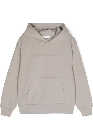 Calvin Klein Hoodie met geborduurd logo en verlaagde schouders
