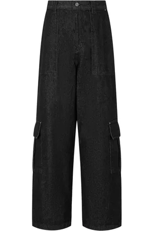 Studio Tomboy High waist denim cargo broek