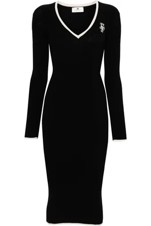 Elisabetta Franchi Intarsia geribbelde midi