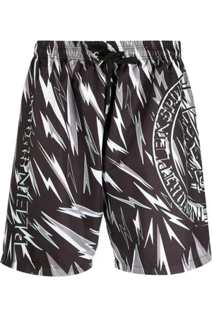 Philipp Plein Shorts met bliksemflitsprint