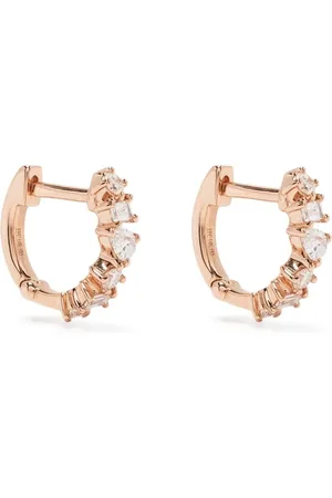 EF Collection 14kt witgouden oorbellen