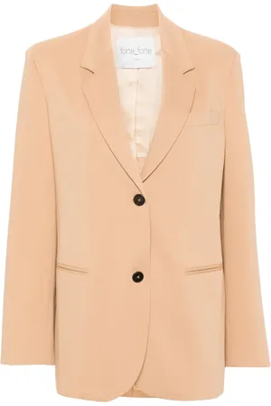 FORTE FORTE Blazer met enkele rij knopen
