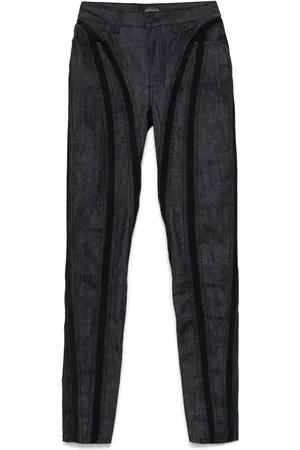 MUGLER Skinny jeans met mesh vlak