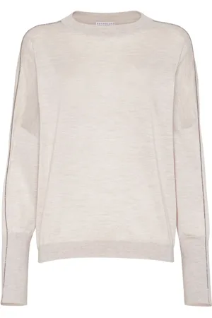 Brunello Cucinelli Trui met monili kettingdetail