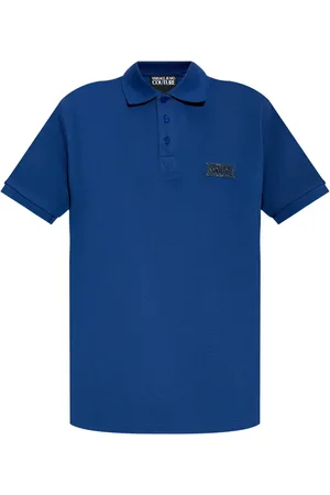 VERSACE Poloshirt met logoplakkaat