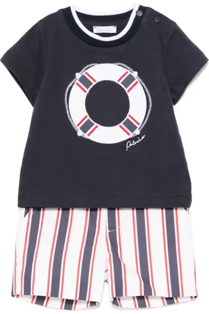 PATACHOU Gestreepte top en shorts