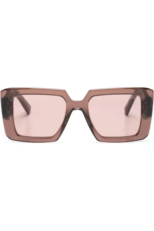 Prada Zonnebril met vierkant montuur en logoprint