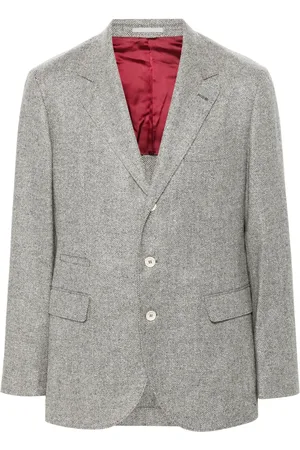 Brunello Cucinelli Blazer met visgraatpatroon