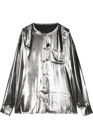 pushBUTTON Metallic blouse met matrozenkraag