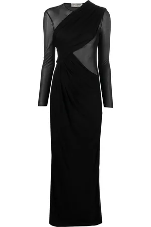 Saint Laurent Gedrapeerde avondjurk