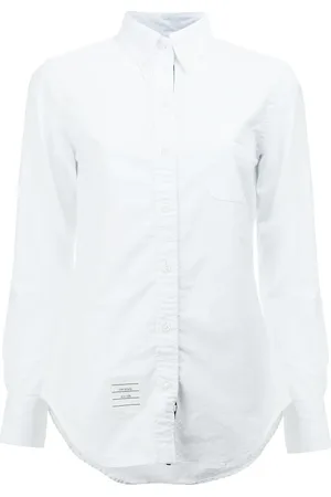 Thom Browne Classic Long Sleeve Button Down Shirt In White Oxford