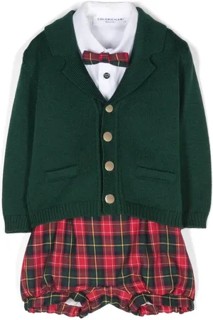 COLORICHIARI Geruit vest, shirt en shorts