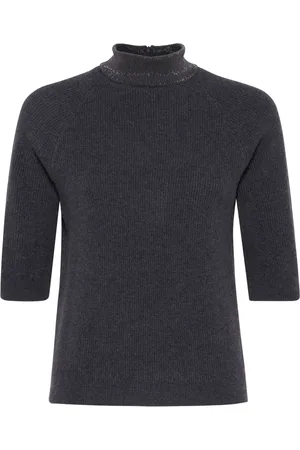 Brunello Cucinelli Kasjmier trui met hoge hals