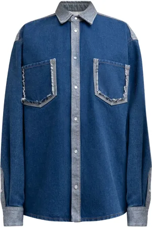 Marni Katoenen blouse met denim patch