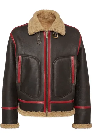 Dsquared2 Leren jack met voering