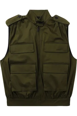 Msgm Katoenen gilet met geborduurd logo