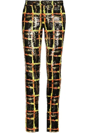 Dolce & Gabbana Geruite broek verfraaid met pailletten