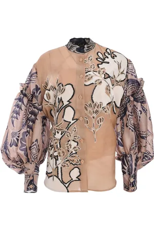 BIYAN Organza blouse met print