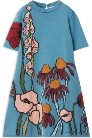 Burberry Wollen jurk met bloem intarsia