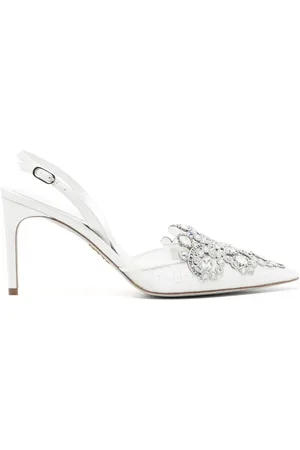 RENE CAOVILLA Slingback pumps verfraaid met kant
