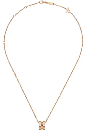 Chopard 18kt roségouden Ice Cube halsketting met diamant