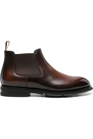 santoni Leren Chelsea laarzen