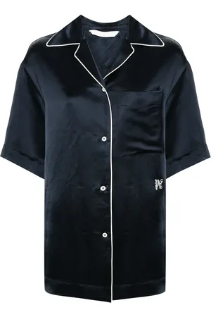 Palm Angels Zijden blouse met afwerking