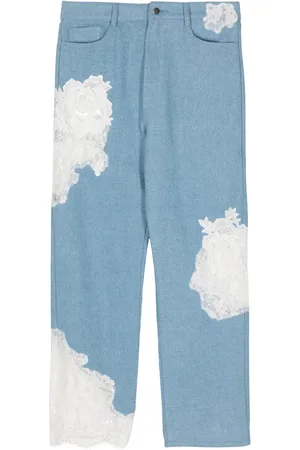 Collina Strada Jeans met bloemenkant