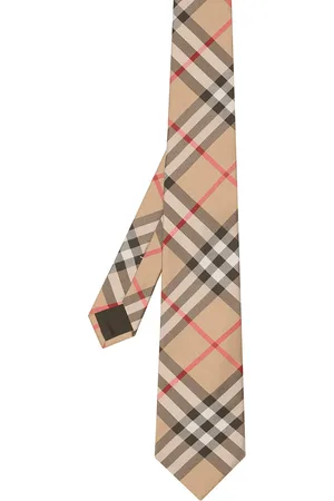 Burberry Geruite zijden stropdas