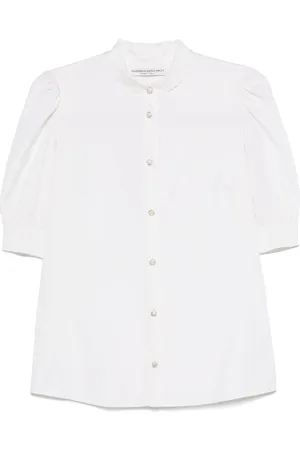 Alessandra Rich Blouse met geborduurde kraag