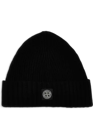 Stone Island Gebreide muts met logopatch