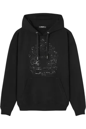 VERSACE Hoodie met geborduurd logo en pailletten