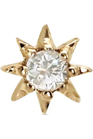 Lark & Berry 14kt geelgouden Interstellar Starbust oorbel met diamant